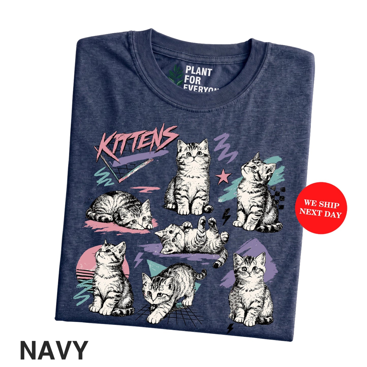 Cats 80s Vintage Tattoo Style T-Shirt – Funny Vintage Cat Graphic Tee for Cat Lovers I Yume Garden - Yume Gardens Indonesia