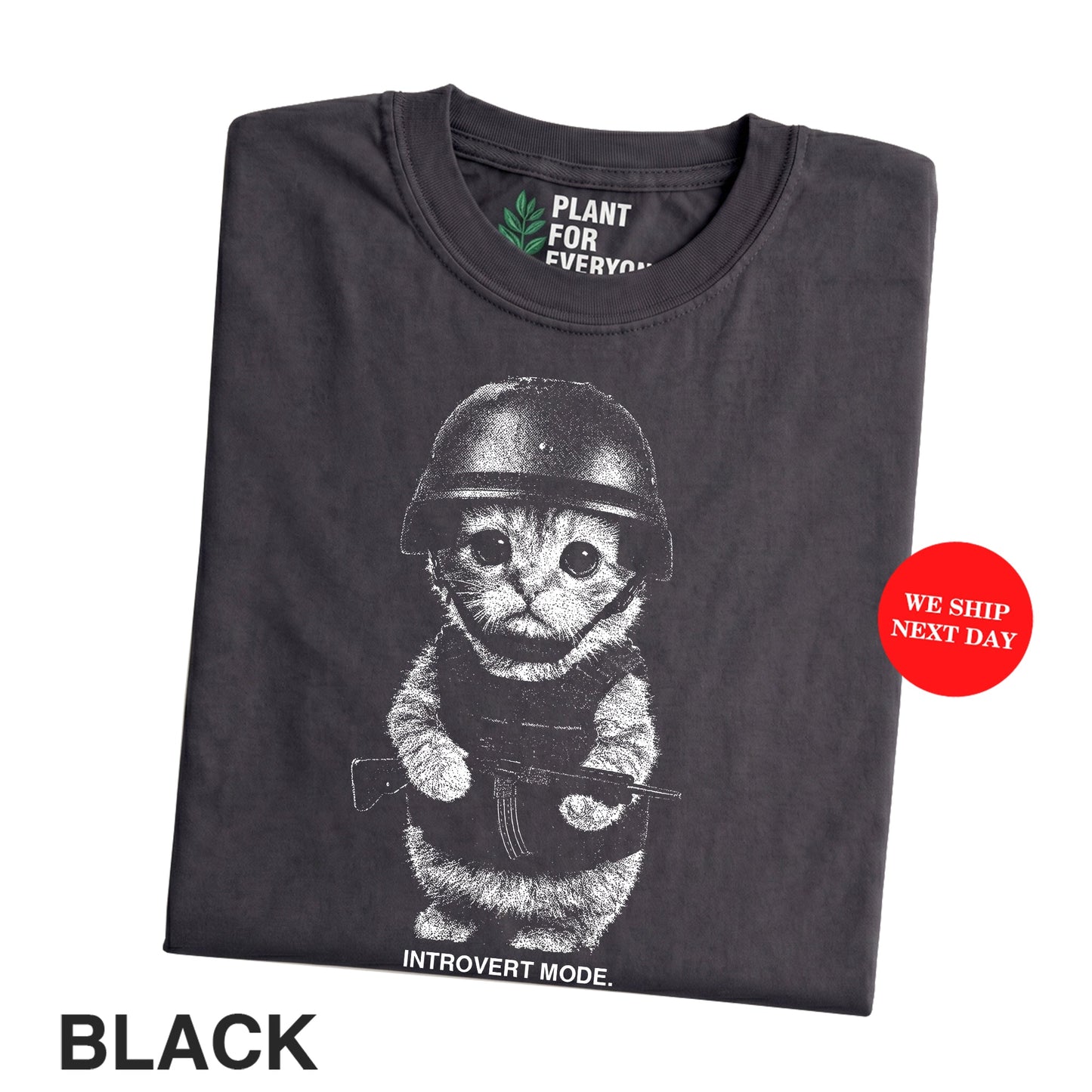 Funny Cat Meme Shirt, Introvert Shirt with Cute Cat Graphic Tee - Yume Garden - Yume Gardens Indonesia