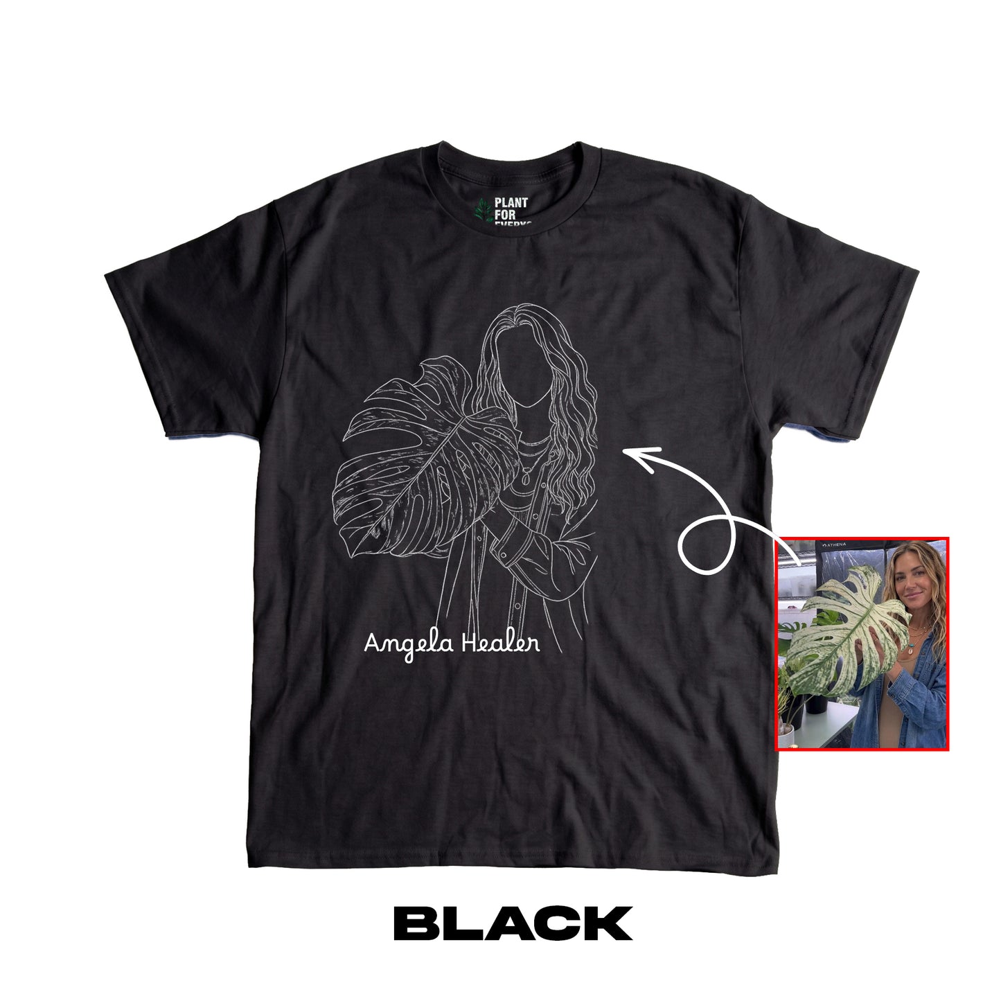 Custom Minimalist Line Art T-Shirt | Personalized Faceless Portrait from Your Photo - Yume Garden