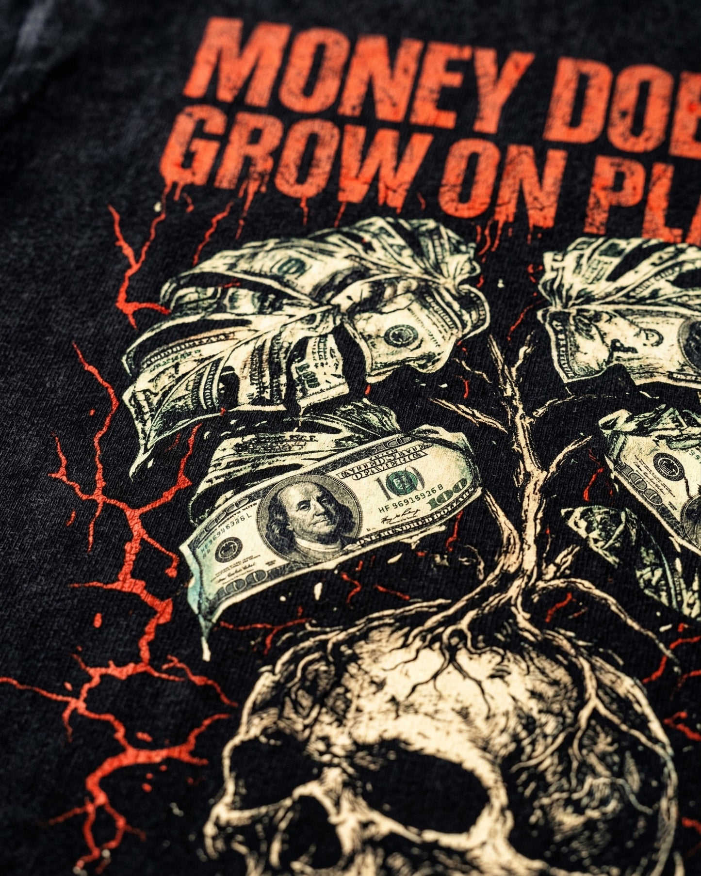 Money Doesn't Grow On Plants Skull T-Shirt | Monstera Lover Tee - Yume Garden
