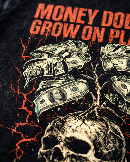 Money Doesn't Grow On Plants Skull T-Shirt | Monstera Lover Tee - Yume Garden