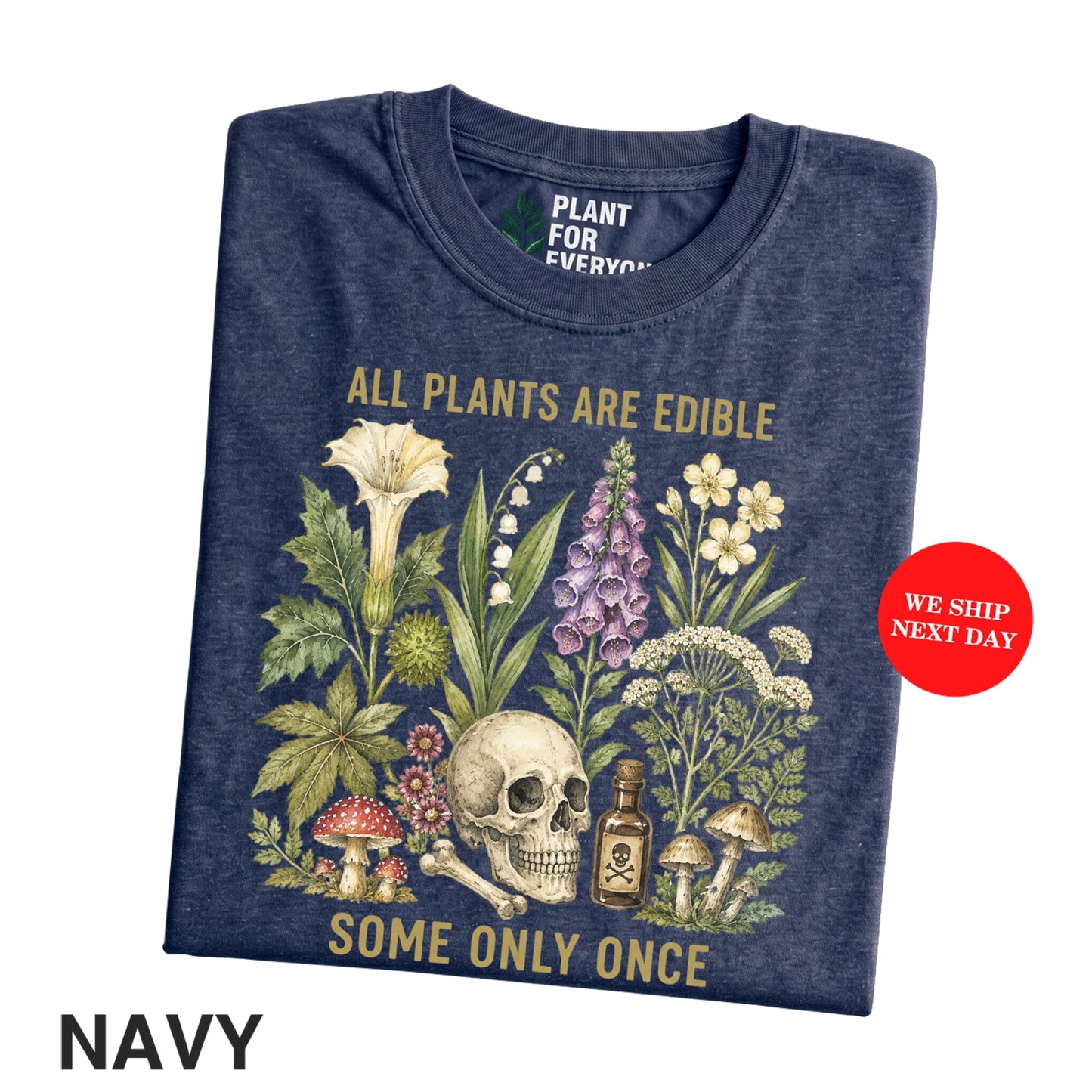 All Plants Are Edible Once Botanical Shirt for Plant Lovers - Yume Garden - Yume Gardens Indonesia