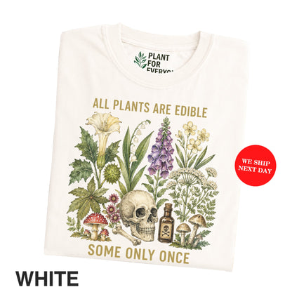 All Plants Are Edible Once Botanical Shirt for Plant Lovers - Yume Garden - Yume Gardens Indonesia