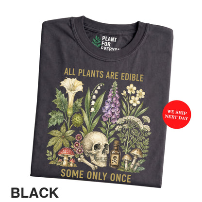 All Plants Are Edible Once Botanical Shirt for Plant Lovers - Yume Garden - Yume Gardens Indonesia