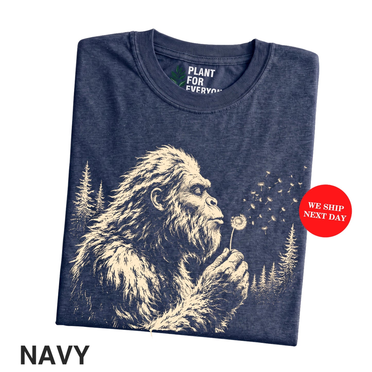 Bigfoot Dandelion Shirt | Sasquatch Nature Graphic Tee | Yume Garden - Yume Gardens Indonesia