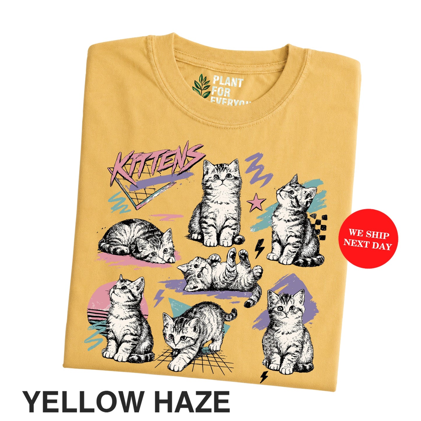 Cats 80s Vintage Tattoo Style T-Shirt – Funny Vintage Cat Graphic Tee for Cat Lovers I Yume Garden - Yume Gardens Indonesia