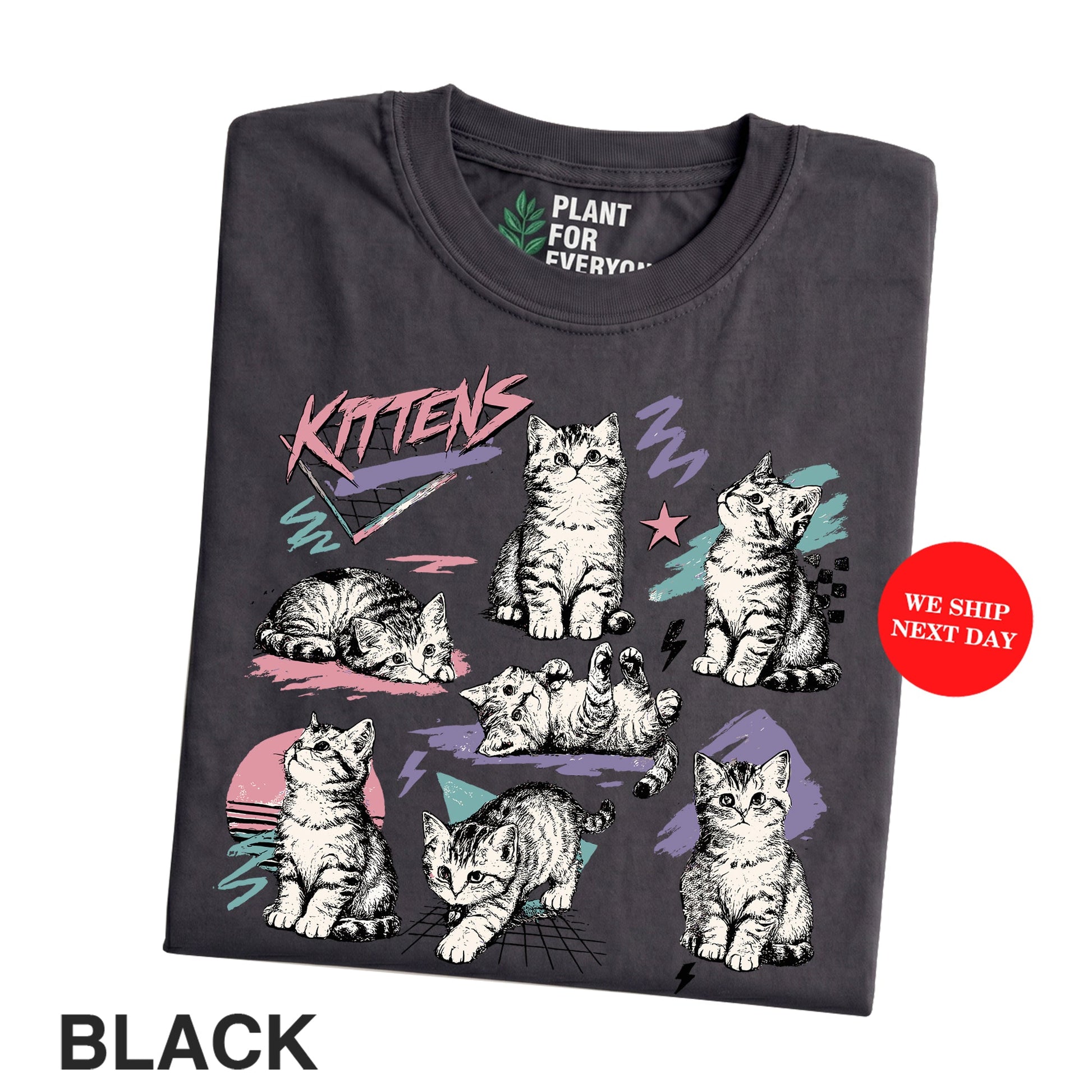 Cats 80s Vintage Tattoo Style T-Shirt – Funny Vintage Cat Graphic Tee for Cat Lovers I Yume Garden - Yume Gardens Indonesia