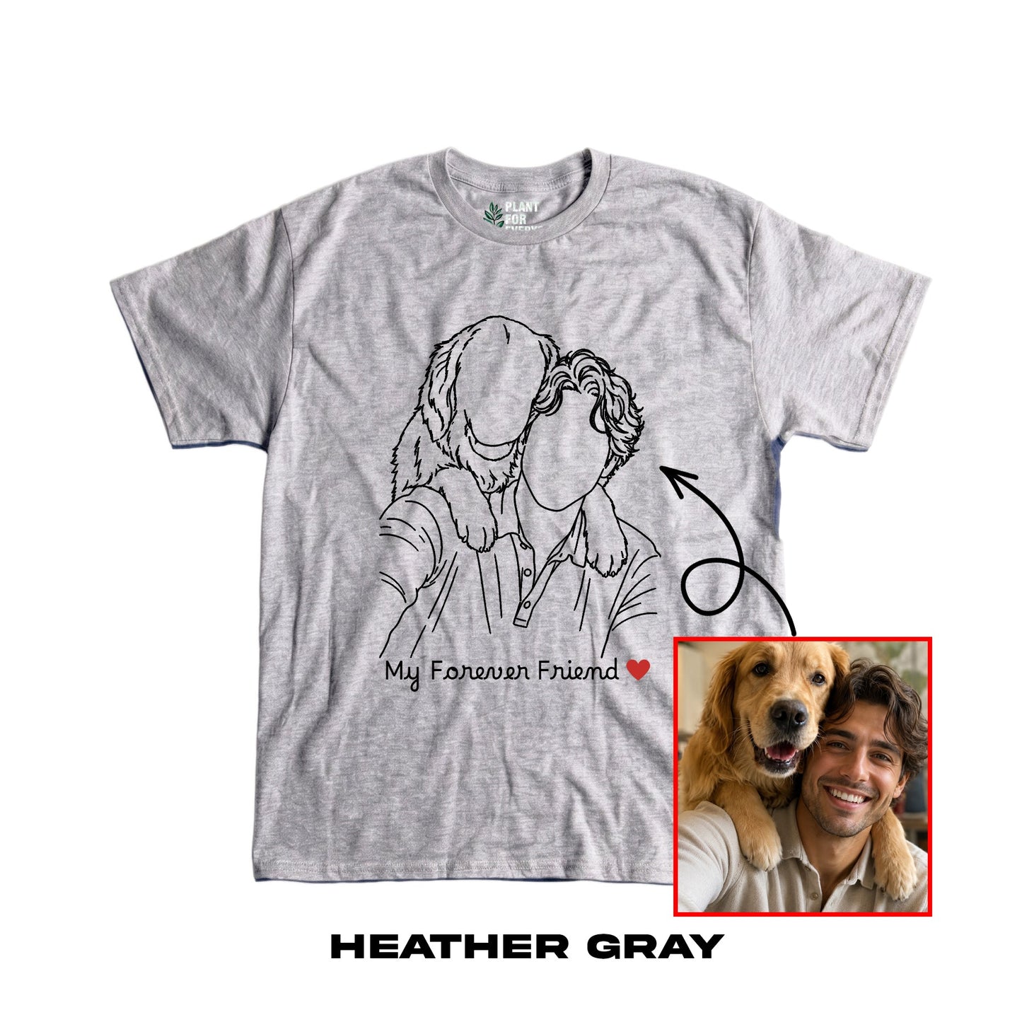 Custom Minimalist Line Art T-Shirt | Personalized Faceless Portrait from Your Photo - Yume Garden - Yume Gardens Indonesia