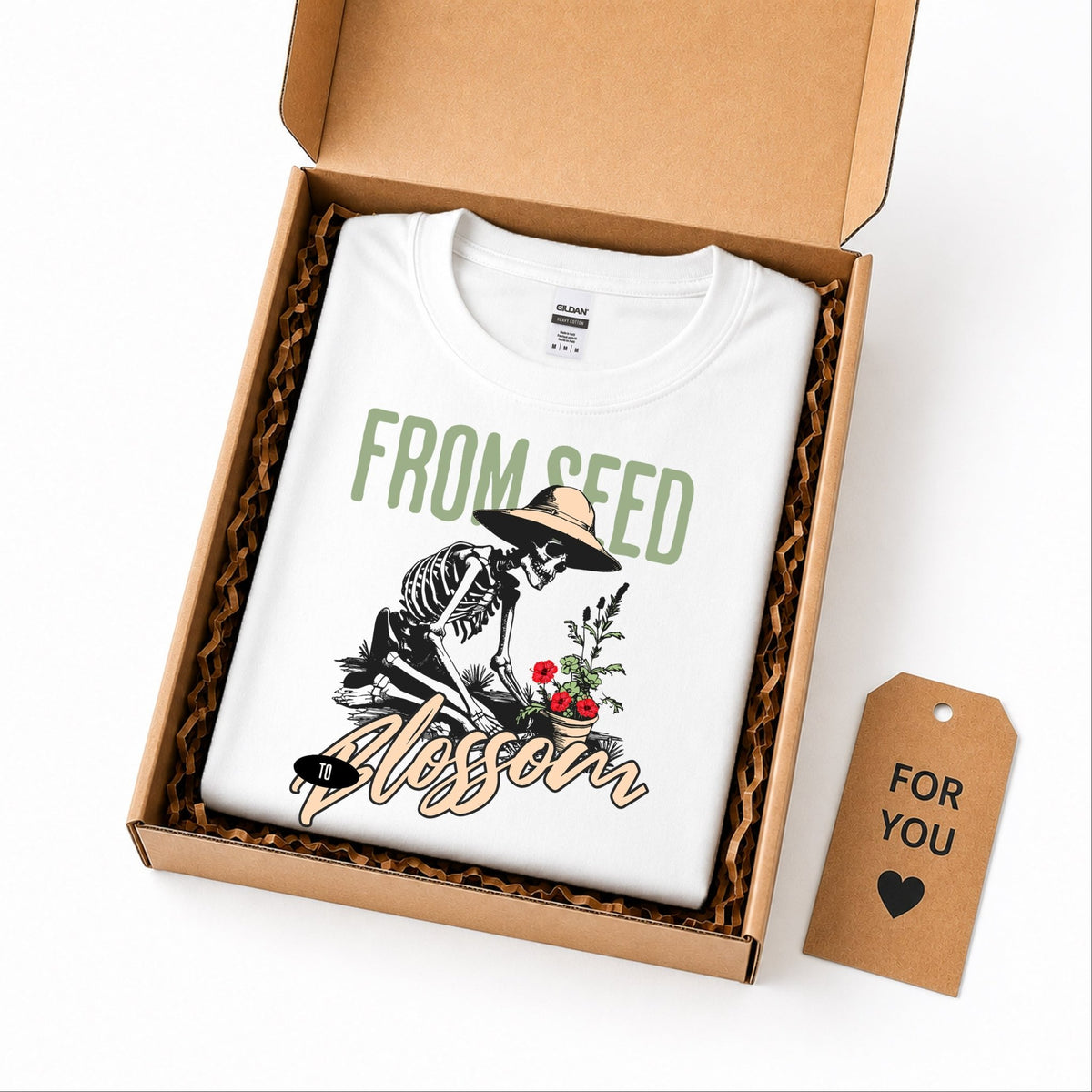 From Seed To Blossom Shirt – Nature Inspired Graphic Tee and vintage floral shirt - Yume Garden - Yume Gardens Indonesia