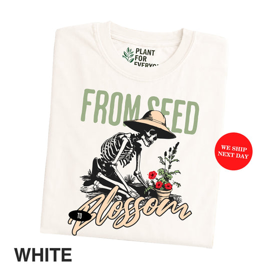 From Seed To Blossom Shirt – Nature Inspired Graphic Tee and vintage floral shirt - Yume Garden - Yume Gardens Indonesia