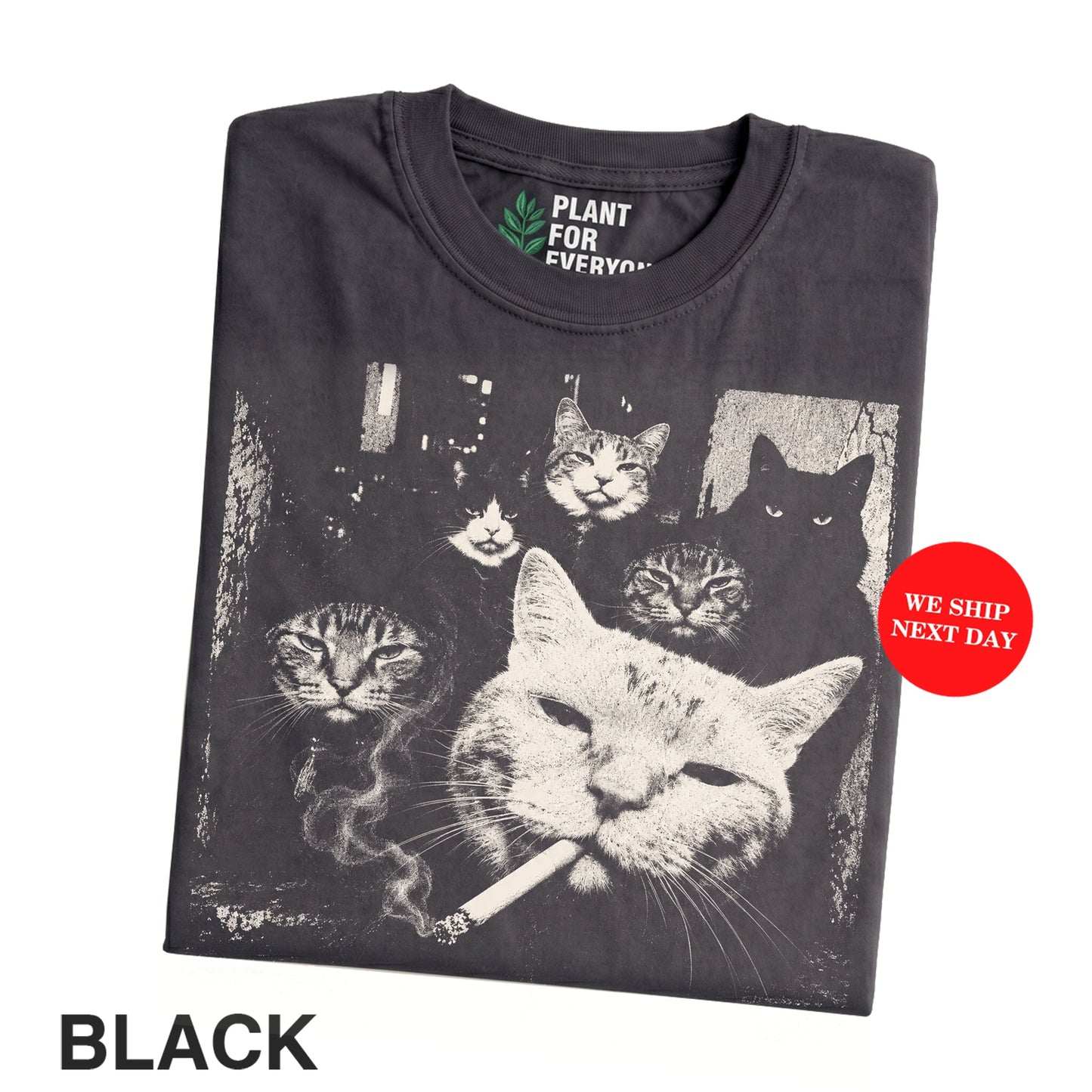 Funny Cat Meme Shirt, Cat Thug Life Shirt, Vintage Gangster Cat Graphic Tee, Cat Meme Shirt - Yume Garden - Yume Gardens Indonesia