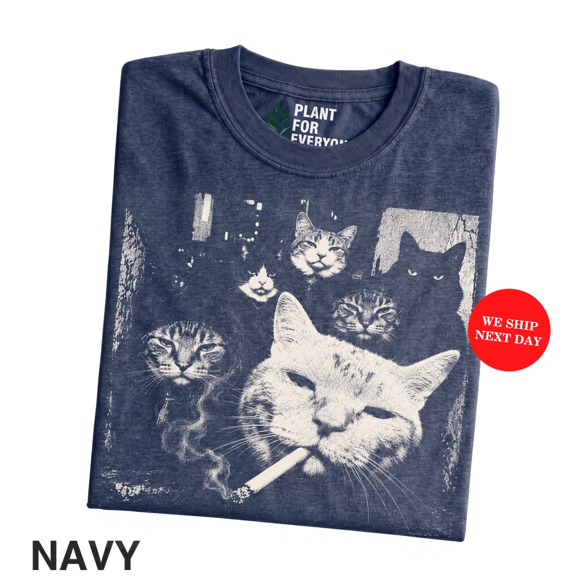 Funny Cat Meme Shirt, Cat Thug Life Shirt, Vintage Gangster Cat Graphic Tee, Cat Meme Shirt - Yume Garden - Yume Gardens Indonesia