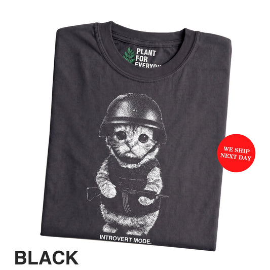 Funny Cat Meme Shirt, Introvert Shirt with Cute Cat Graphic Tee - Yume Garden - Yume Gardens Indonesia