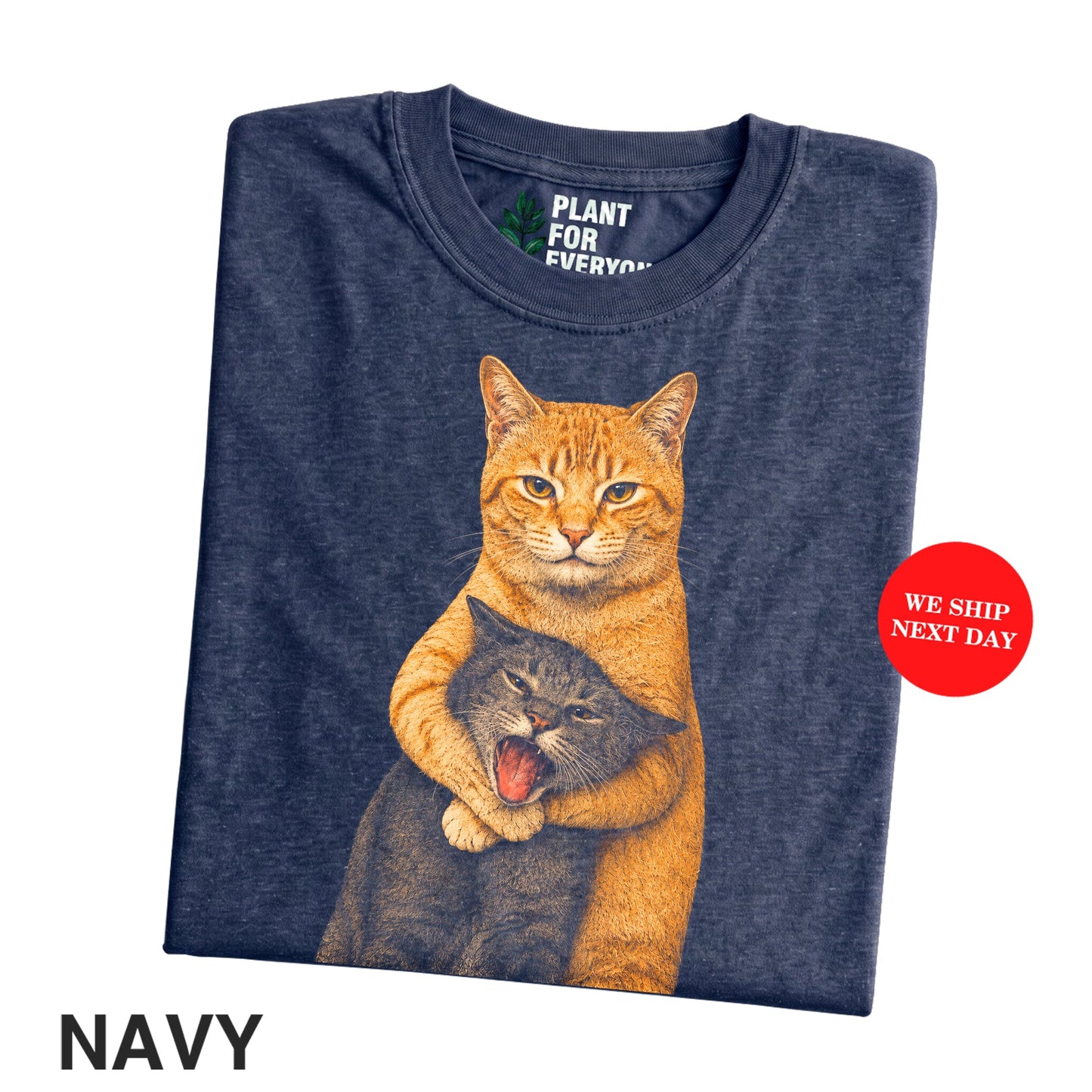 Funny Cat Shirt, Funny Hugging Cats Vintage T-Shirt, Chaotic Cat Meme Tee, Cute but Evil Cat Shirt, Pet Lover Gift - Yume Garden - Yume Gardens Indonesia