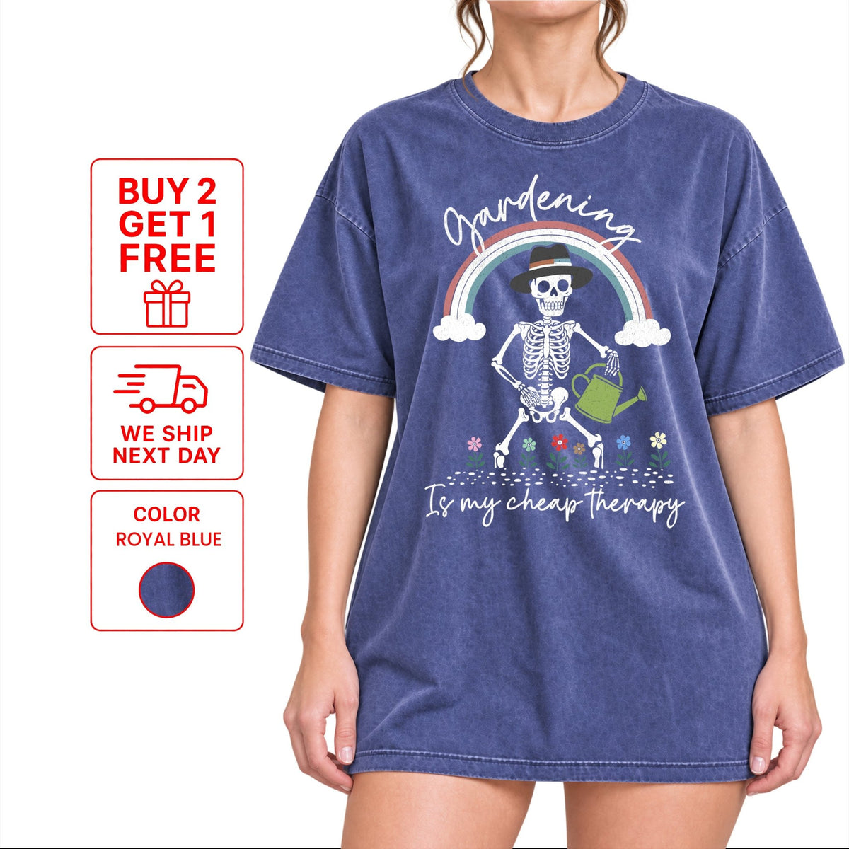 Gardening Is My Cheap Therapy T-Shirt | Funny Plant Lover Tee - Yume Garden - Yume Gardens Indonesia