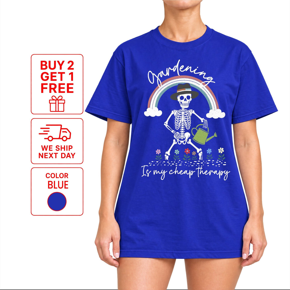 Gardening Is My Cheap Therapy T-Shirt | Funny Plant Lover Tee - Yume Garden - Yume Gardens Indonesia