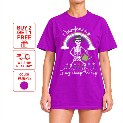 Gardening Is My Cheap Therapy T-Shirt | Funny Plant Lover Tee - Yume Garden - Yume Gardens Indonesia