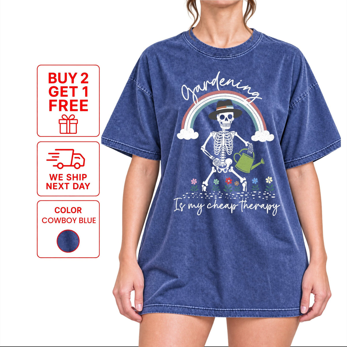Gardening Is My Cheap Therapy T-Shirt | Funny Plant Lover Tee - Yume Garden - Yume Gardens Indonesia