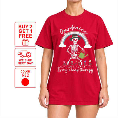 Gardening Is My Cheap Therapy T-Shirt | Funny Plant Lover Tee - Yume Garden - Yume Gardens Indonesia