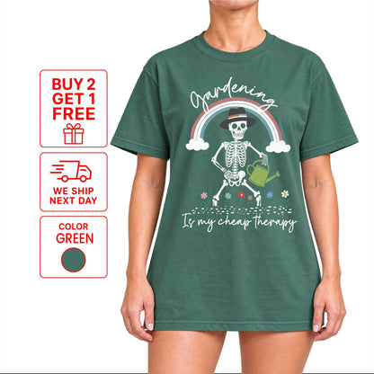 Gardening Is My Cheap Therapy T-Shirt | Funny Plant Lover Tee - Yume Garden - Yume Gardens Indonesia