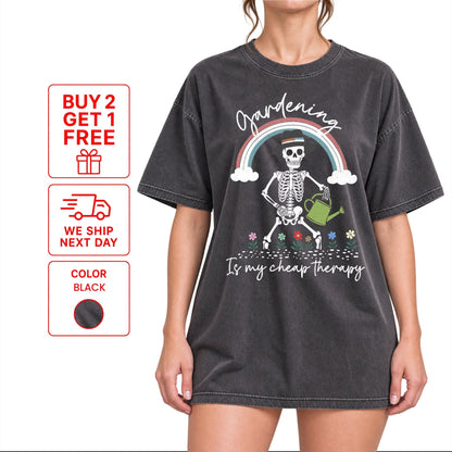 Gardening Is My Cheap Therapy T-Shirt | Funny Plant Lover Tee - Yume Garden - Yume Gardens Indonesia