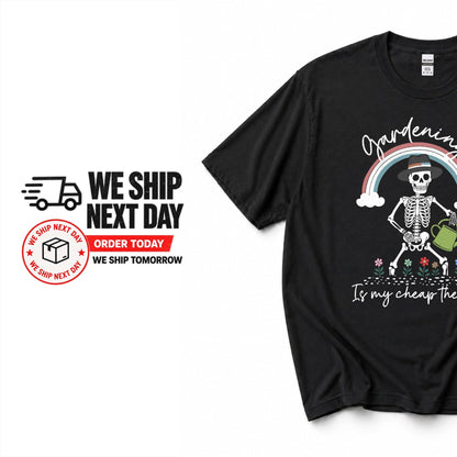 Gardening Is My Cheap Therapy T-Shirt | Funny Plant Lover Tee - Yume Garden - Yume Gardens Indonesia