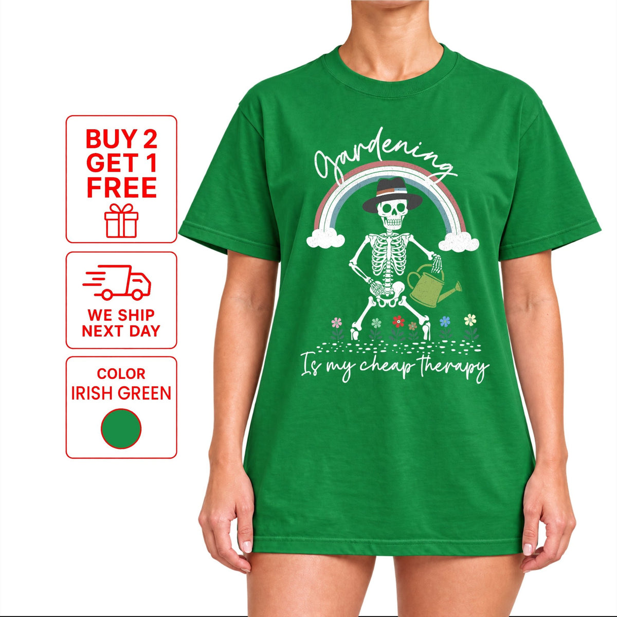 Gardening Is My Cheap Therapy T-Shirt | Funny Plant Lover Tee - Yume Garden - Yume Gardens Indonesia