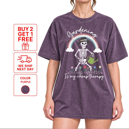 Gardening Is My Cheap Therapy T-Shirt | Funny Plant Lover Tee - Yume Garden - Yume Gardens Indonesia
