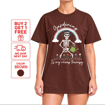 Gardening Is My Cheap Therapy T-Shirt | Funny Plant Lover Tee - Yume Garden - Yume Gardens Indonesia