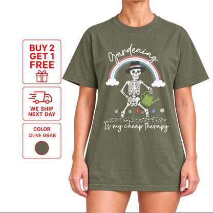 Gardening Is My Cheap Therapy T-Shirt | Funny Plant Lover Tee - Yume Garden - Yume Gardens Indonesia