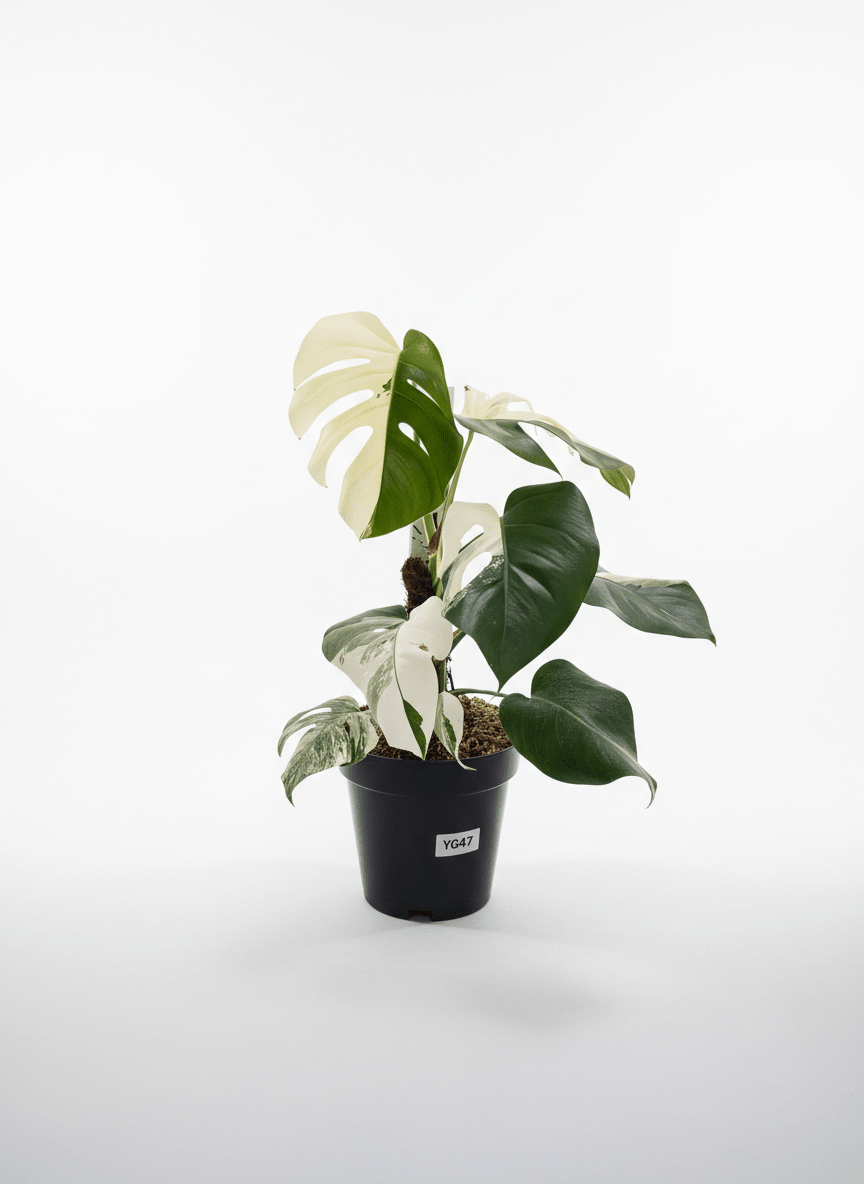 Monstera Albo Half Moon Variegated - Yume Gardens Indonesia