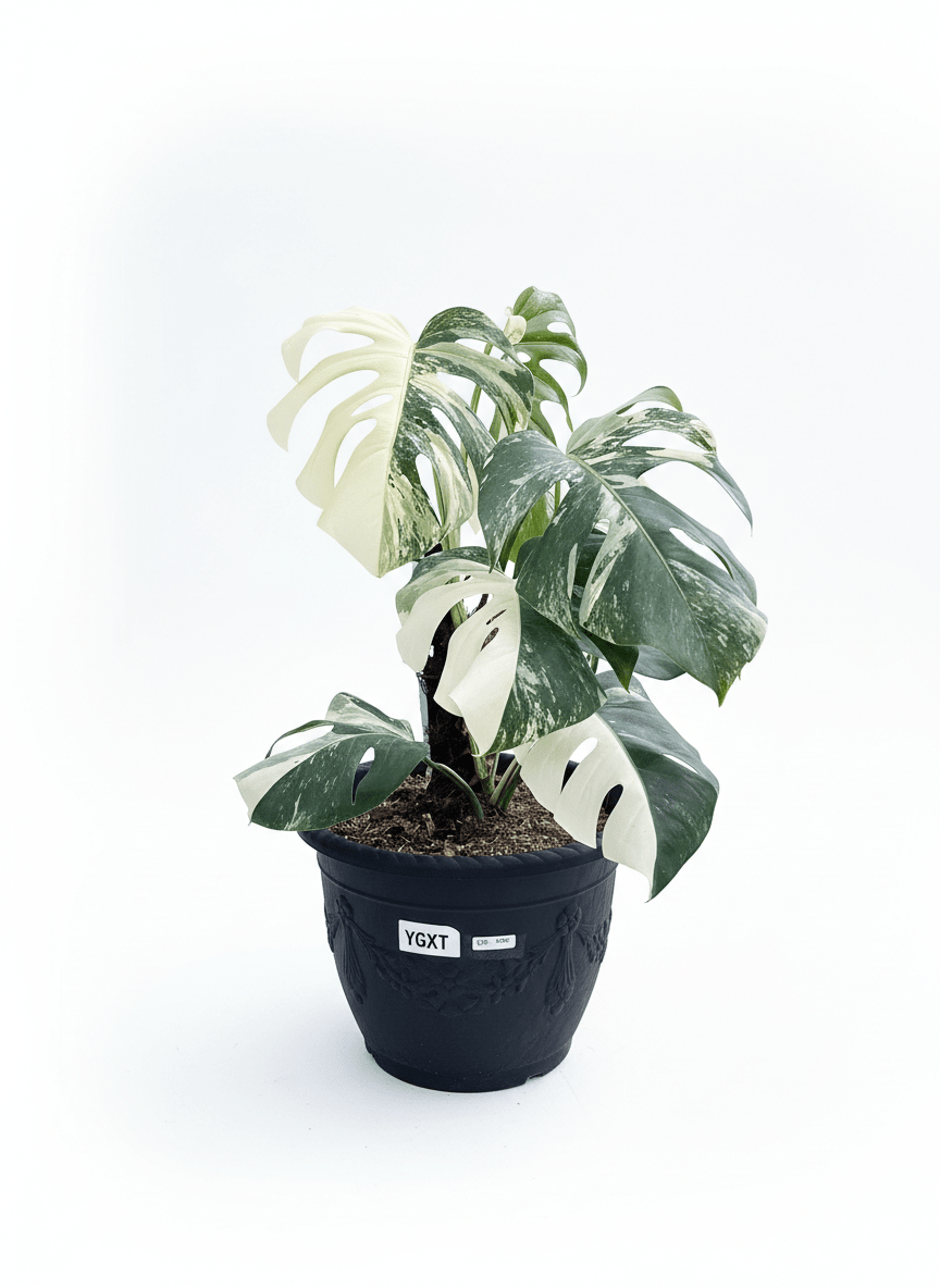 Monstera Albo Half Moon Variegated - Yume Gardens Indonesia