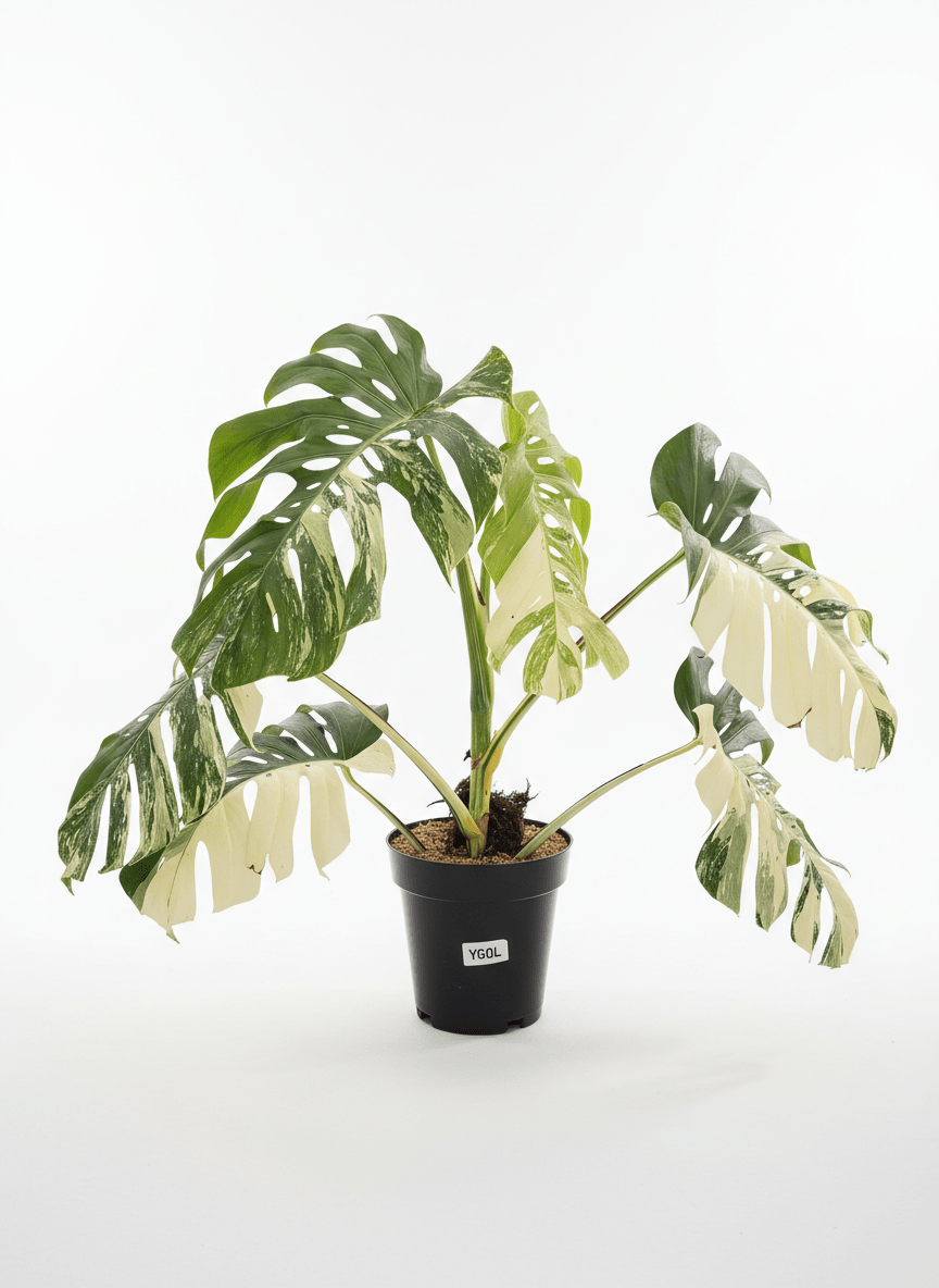 Monstera Albo Half Moon Variegated - Yume Gardens Indonesia