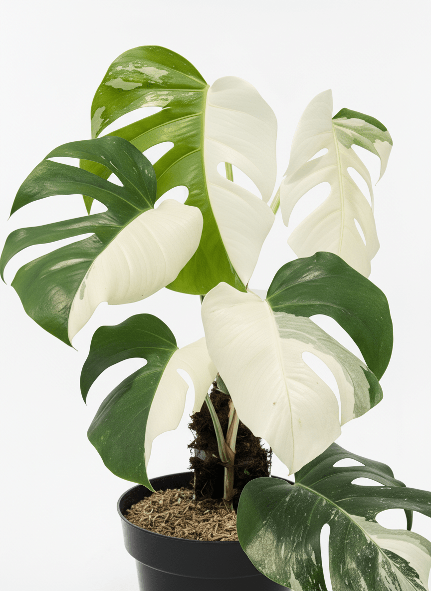 Monstera Albo Half Moon Variegated - Yume Gardens Indonesia