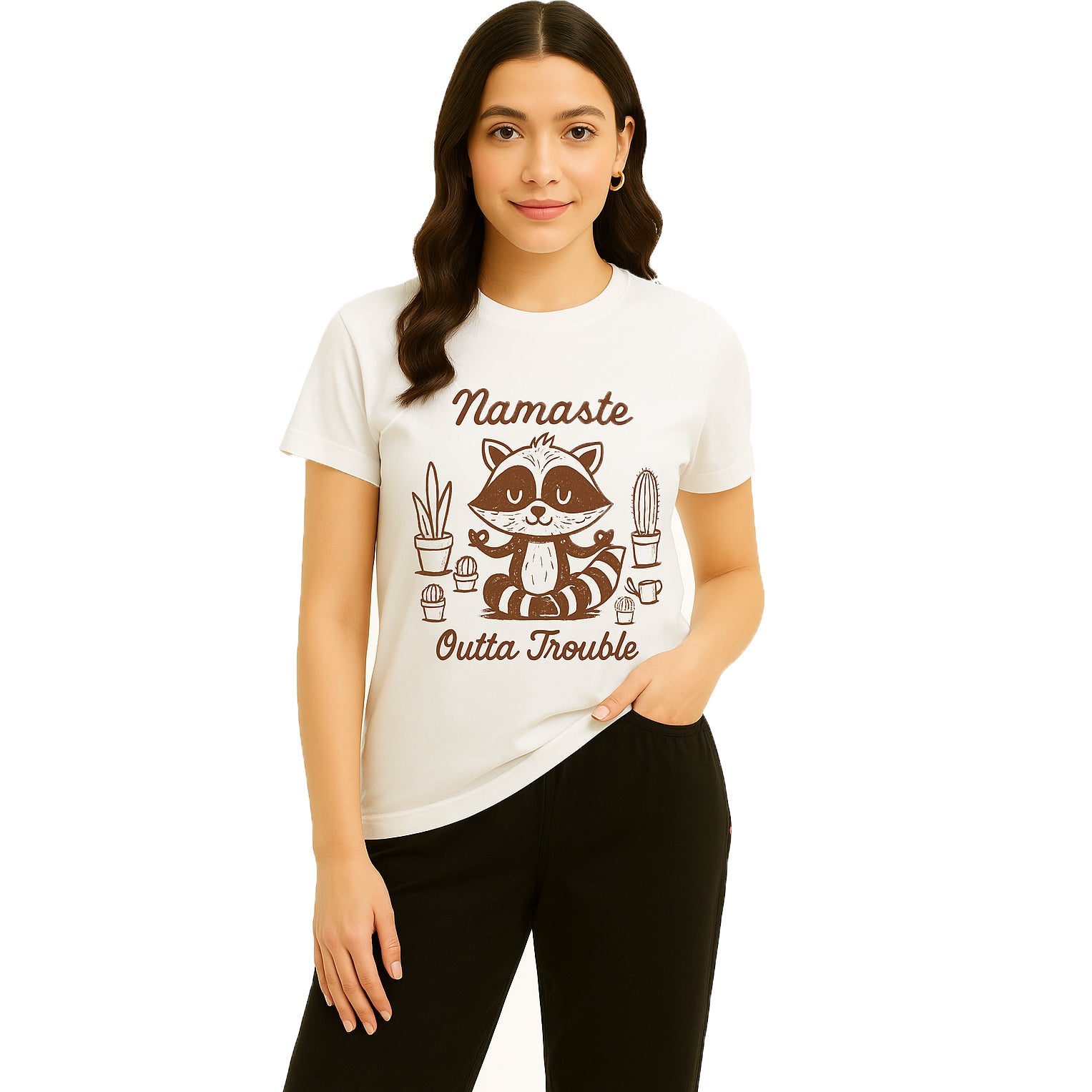 Namaste Outta Troble T-Shirt - Yume Garden - Yume Gardens Indonesia