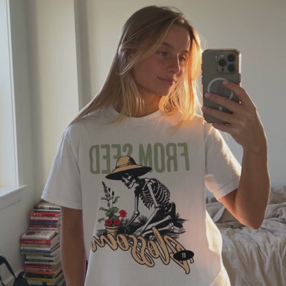 From Seed To Blossom Shirt – Nature Inspired Graphic Tee and vintage floral shirt - Yume Garden