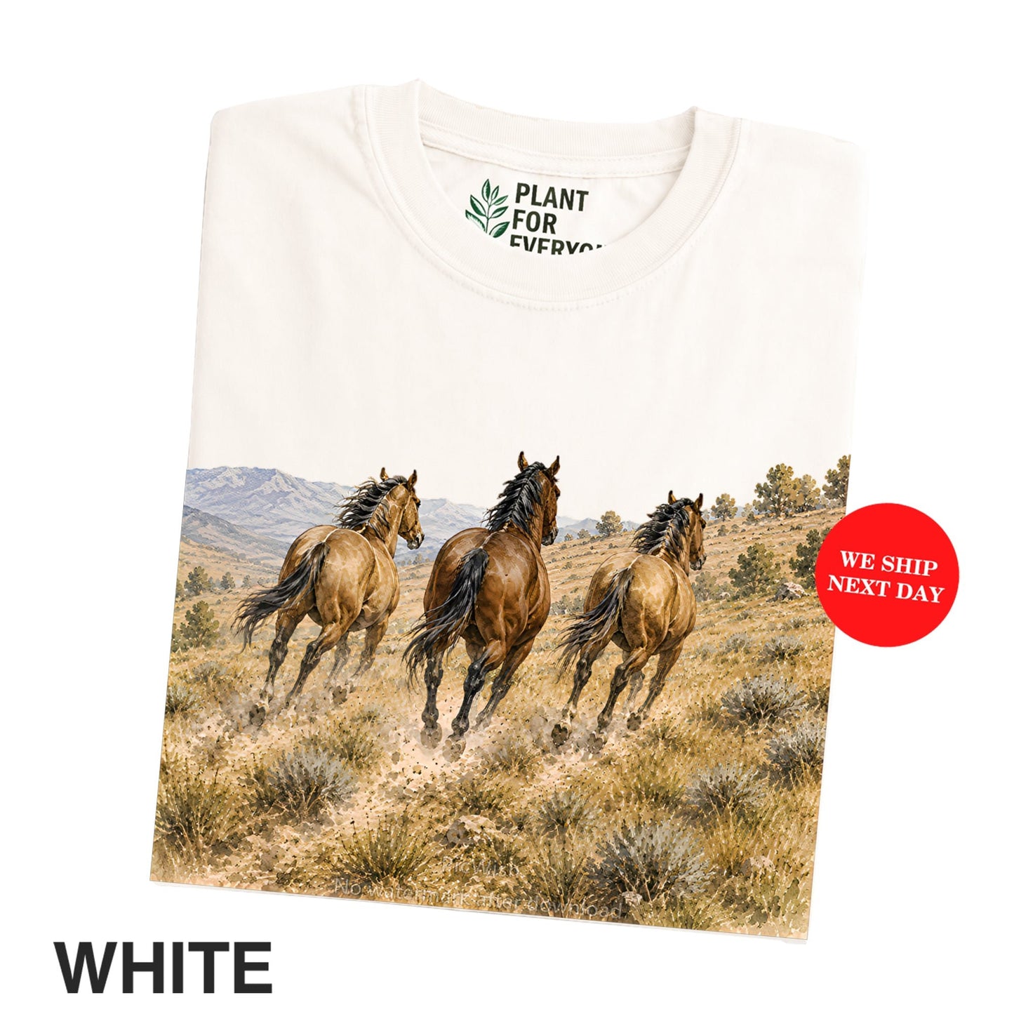 Wild Horses Shirt, Vintage Western Nature T-Shirt, Retro Wildlife Landscape Tee, Horse Lover Gift - Yume Garden - Yume Gardens Indonesia